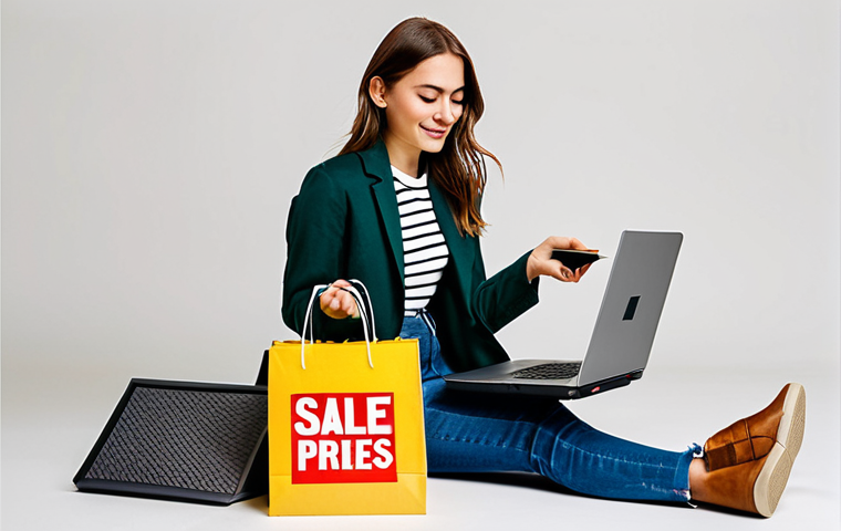 Online Shopping Sale**
"A woman browsing an online shop on her laptop, surrounded by shopping bags, fully clothed in casual attire, safe for work, appropriate content, promotional banners with 'Wyprzedaż' (Sale) and discounted prices displayed on the screen, emphasizing limited-time offers, perfect anatomy, natural proportions, professional product photography, high quality, family-friendly, modest."
**