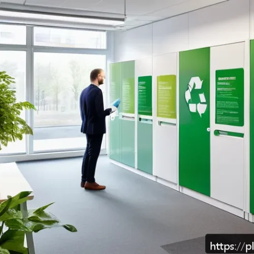 Home 30 넛지 기법으로 지속 가능한 경영 실천하기 - A modern Polish office interior designed to promote eco-friendly habits: spacious workstations with ...