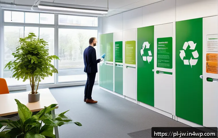 넛지 기법으로 지속 가능한 경영 실천하기 - A modern Polish office interior designed to promote eco-friendly habits: spacious workstations with ...
